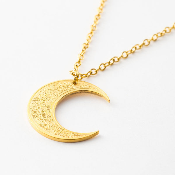 4 Qul Crescent Moon Necklace
